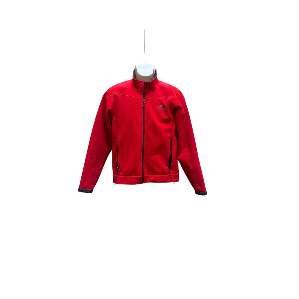 The North Face Red Soft Shell Jacket Full Zip Men’s XS Windproof Outdoor Coat